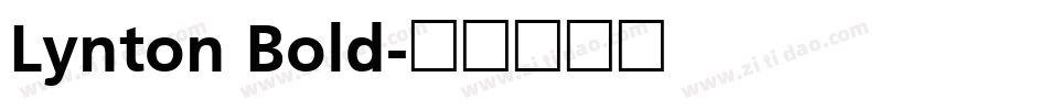 Lynton Bold字体转换